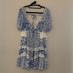 Altar'd State Floral Lace Mini Dress